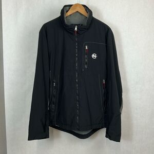 Nautica Mens Jacket Coat Sz XL Black Gray Zip Front